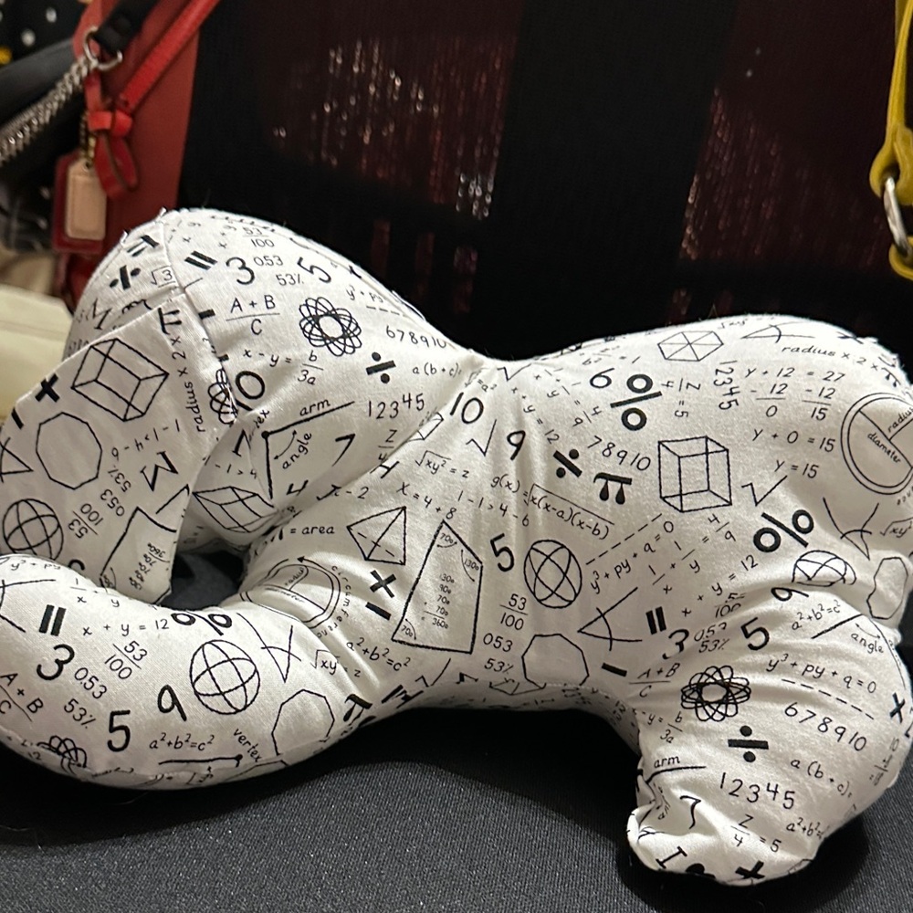 Einstein the Mathematical Dog Plush Toy - Black and White - Picture 4 of 6